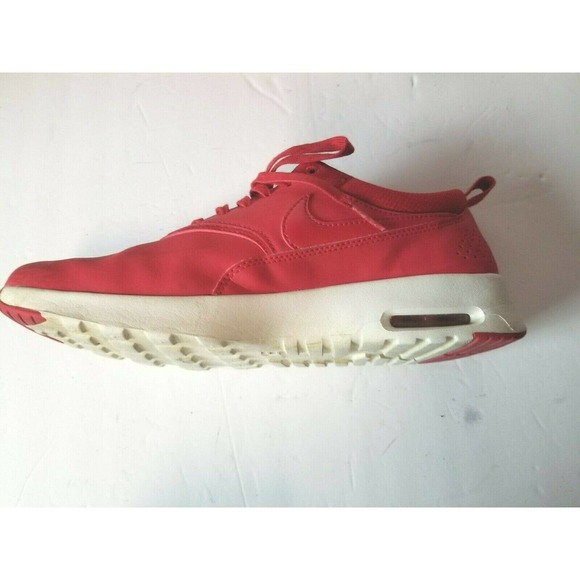 Nike Air MAX Women 8.5 Red White Sneakers Thea Prim 616723 Road Running - Picture 3 of 8